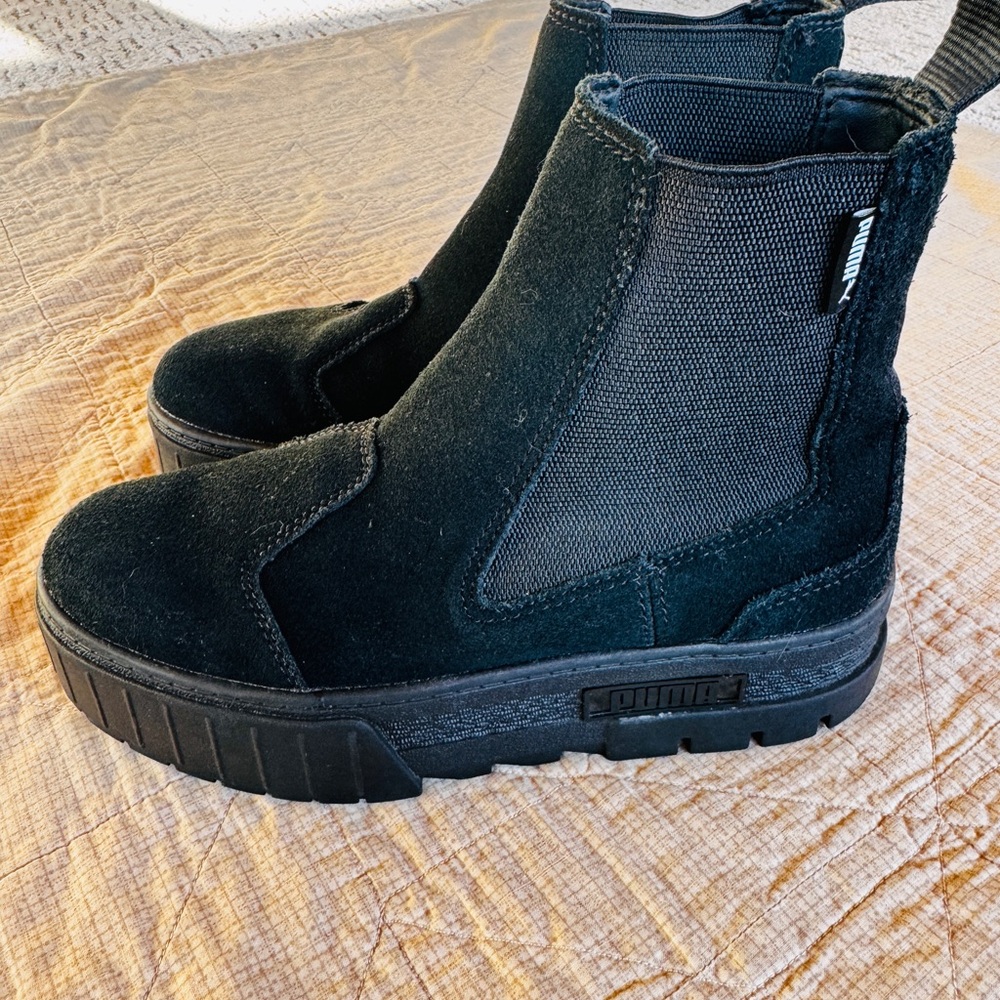 Puma Black Suede Ankle Boots